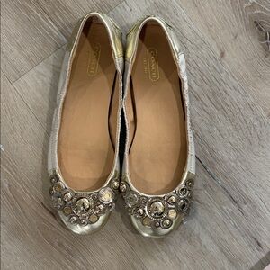 Coach Metallic Gold Women's Flats